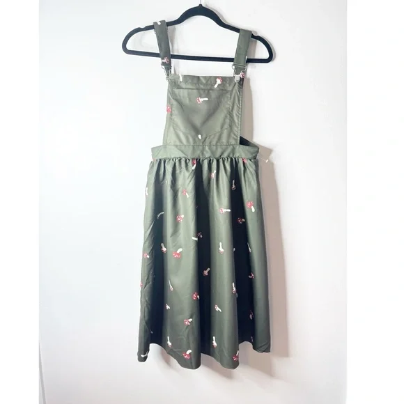 NWT Romwe Fairycore Women's Mushroom Print Overall Dress Without Shirt medium - Picture 2 of 6